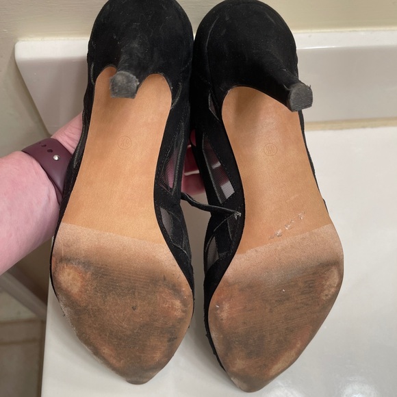 Audrey Brooke Black Heels Size 8.5 - Picture 3 of 3